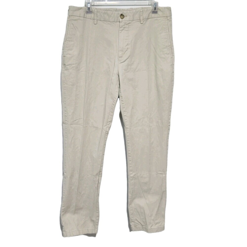 Old Navy Khaki Pants 34" x 34" Men's Straight Built-In-Flex Beige Tan Chino